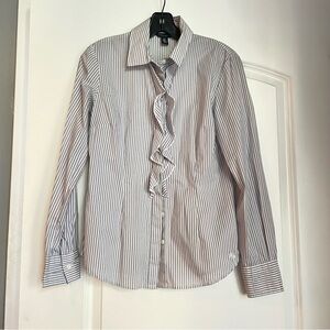 Tommy Hilfiger Striped Ruffle Blouse